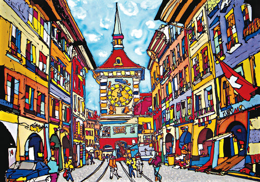 Bern, Marktgasse Zytglogge | Leinwand-Bild | B-4009 - baumannkunst.ch